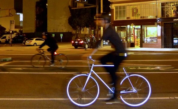 bicicletta riflettente
