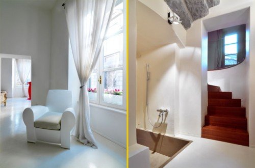 Arredamento design moderno: le scale, realizzate ex novo , portano ... Pannelli decorativi per pareti interne ikea
