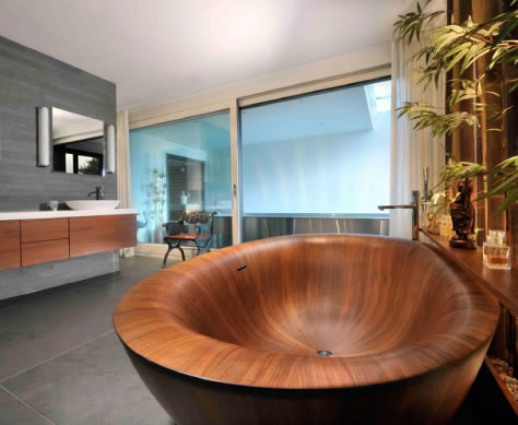 aLegna: una vasca da bagno realizzata in legno aLegna: una vasca da bagno realizzata in legno