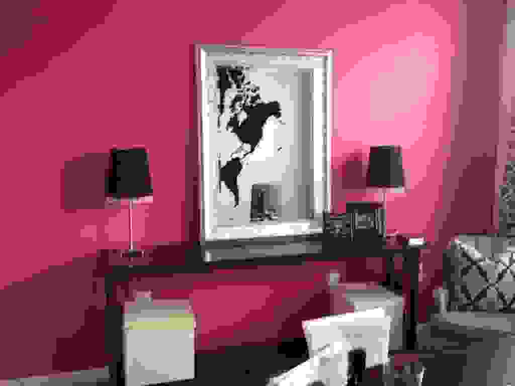 ufficio in casa rosa
