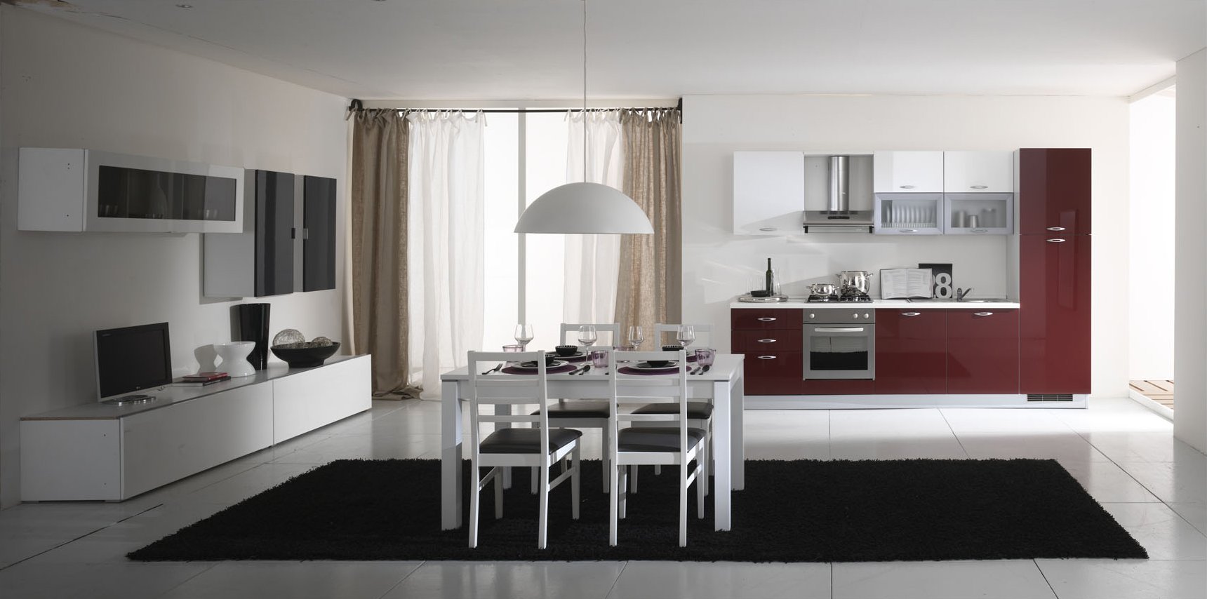 Cucina e soggiorno insieme: idee ed esempi di arredamento Idee cucina soggiorno