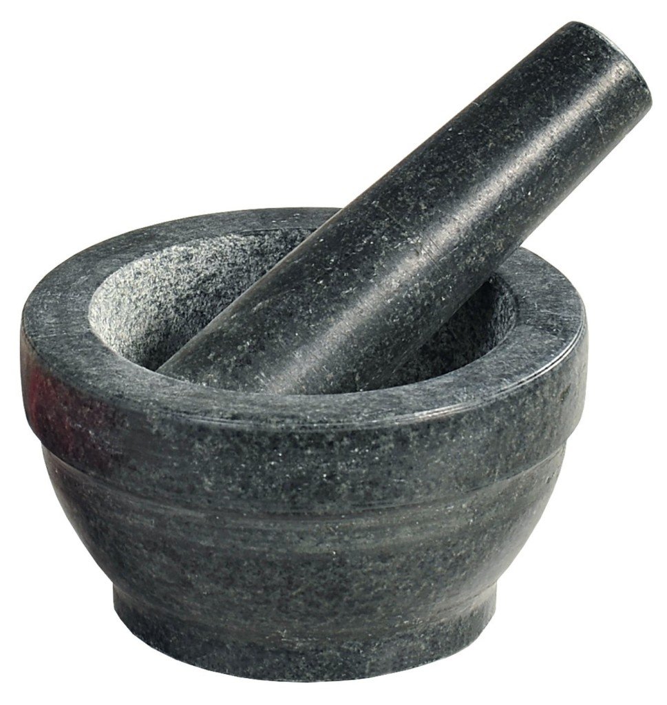 Lacor 60516- Mortaio manuale di granito, 16 x 12 cm