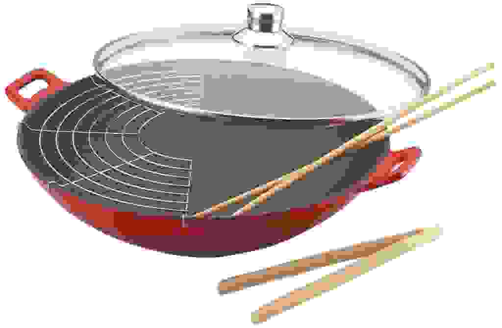 Pentola wok in ghisa