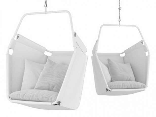 KOBRA: Poltrona Sospesa In Rattan, Dondolo Per Interni/esterni Con Cuscini, Design Ergonomico, Massimo Relax