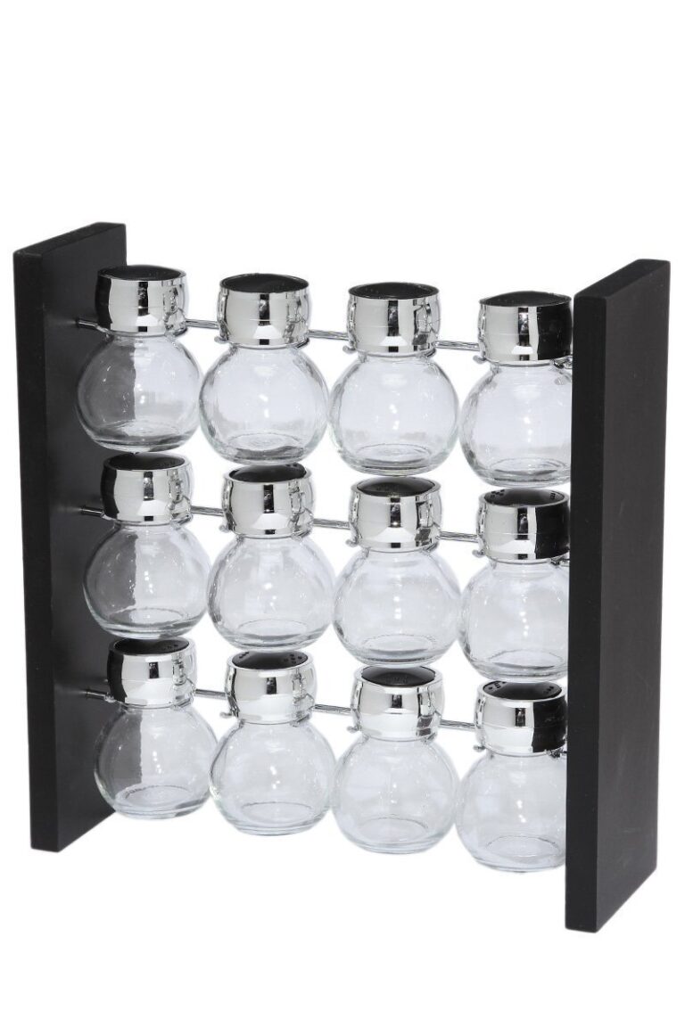 COM-FOUR Set 2 Portaspezie In Vetro - Portasale E Portapepe Stile Country, Con Scritte SALT E PEPPER, Ideale Per Cucina - Foto 3