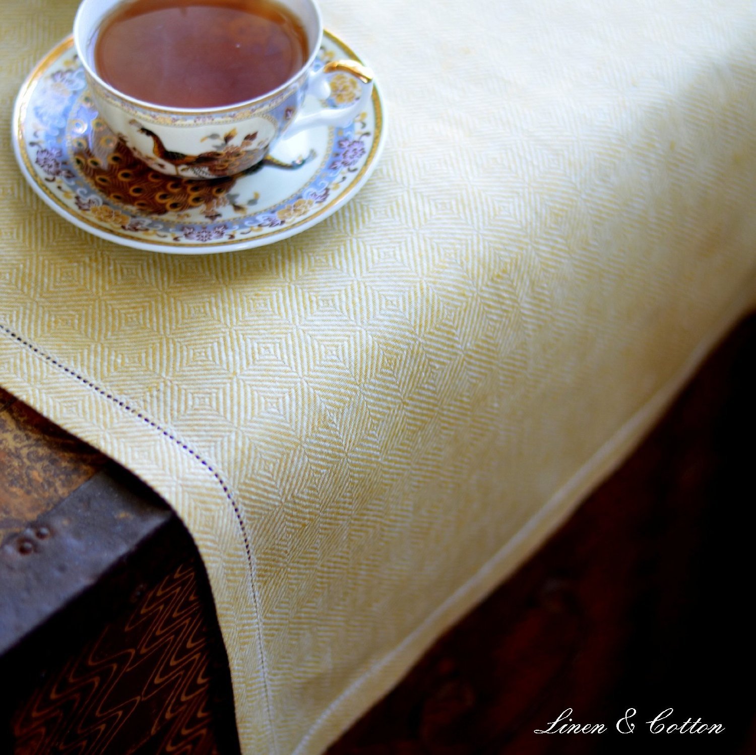Runner da Tavola in Lino, Tovaglietta Isolante Geometrica Vintage Francese, Decorazione per Feste con Nappe (Color : Red, S : 30 * 240cm