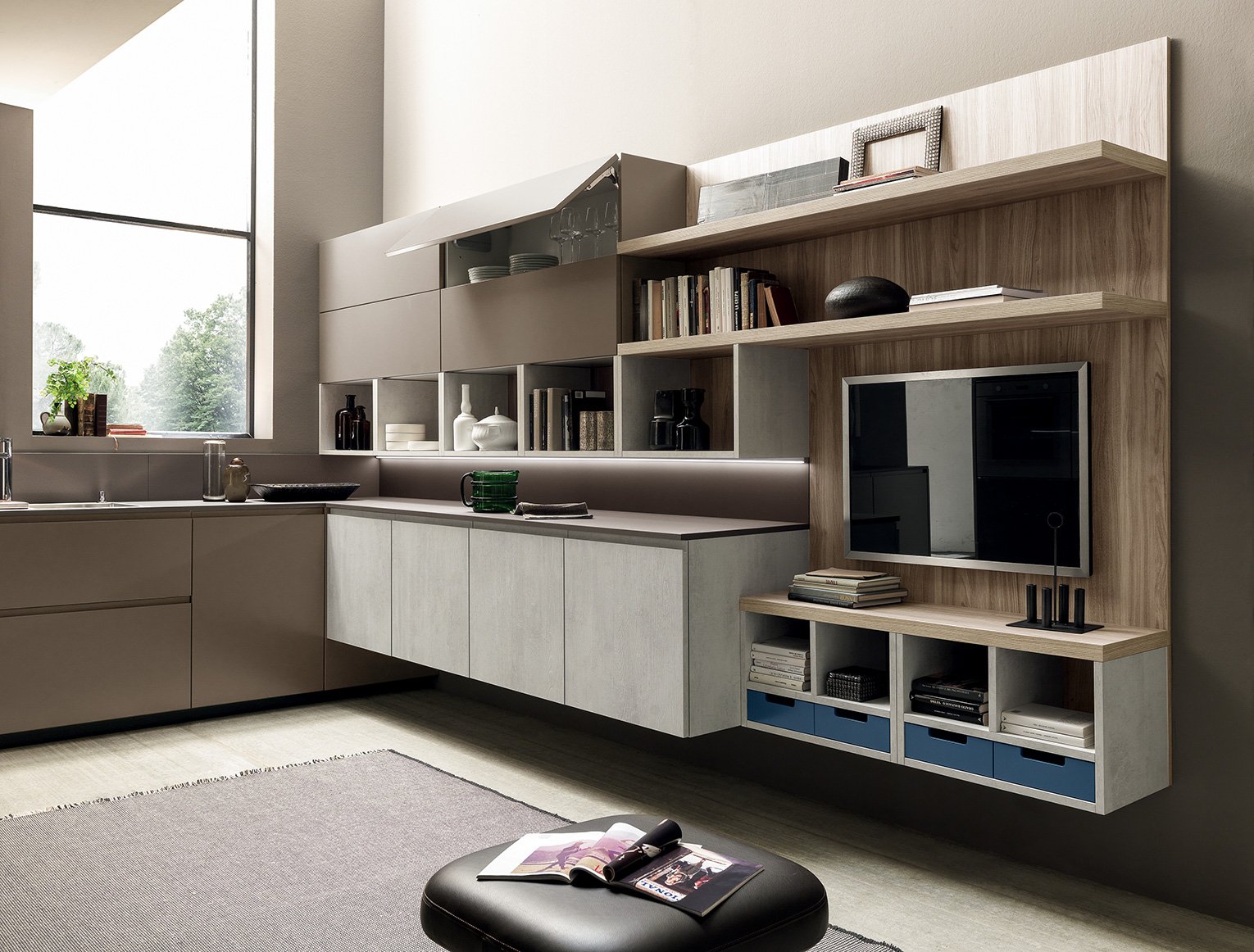 Cucine febal: prezzi e modelli consigliati Cucina rivestita in marmo alleggerito