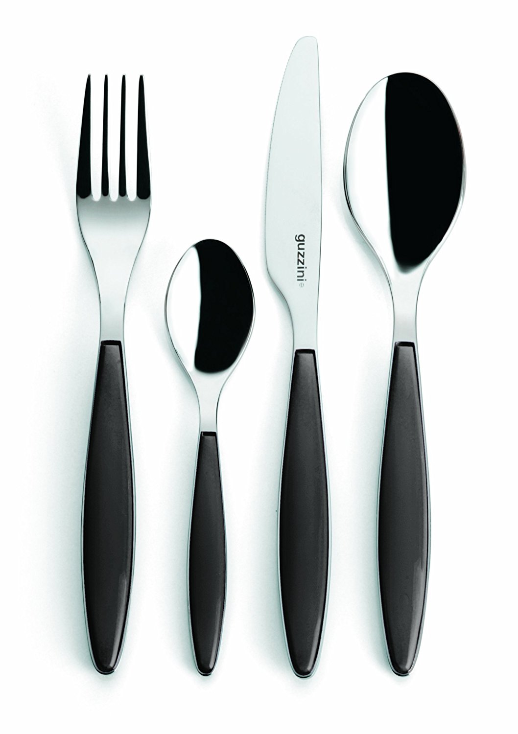 Servizio Posate acciaio inox colore nero - Bugatti Casa | Fiori e Foglie