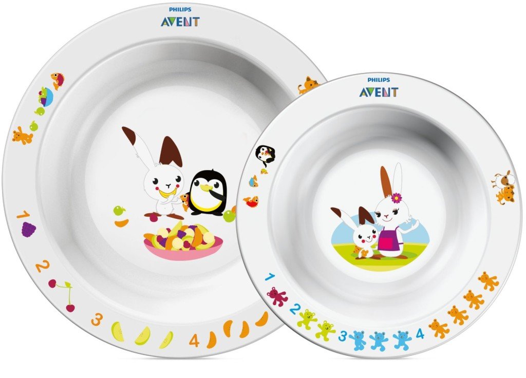 Arabia Set Stoviglie Per Bambini In Porcellana - Piatto E Ciotola Bianchi, Adatti A Microonde E Lavastoviglie