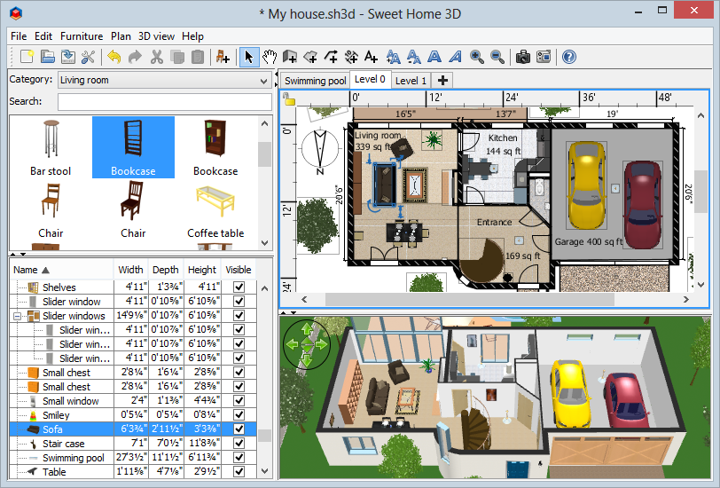 programmi per interior design sweethome3d