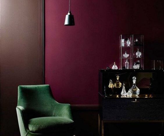 bordeaux colore pareti