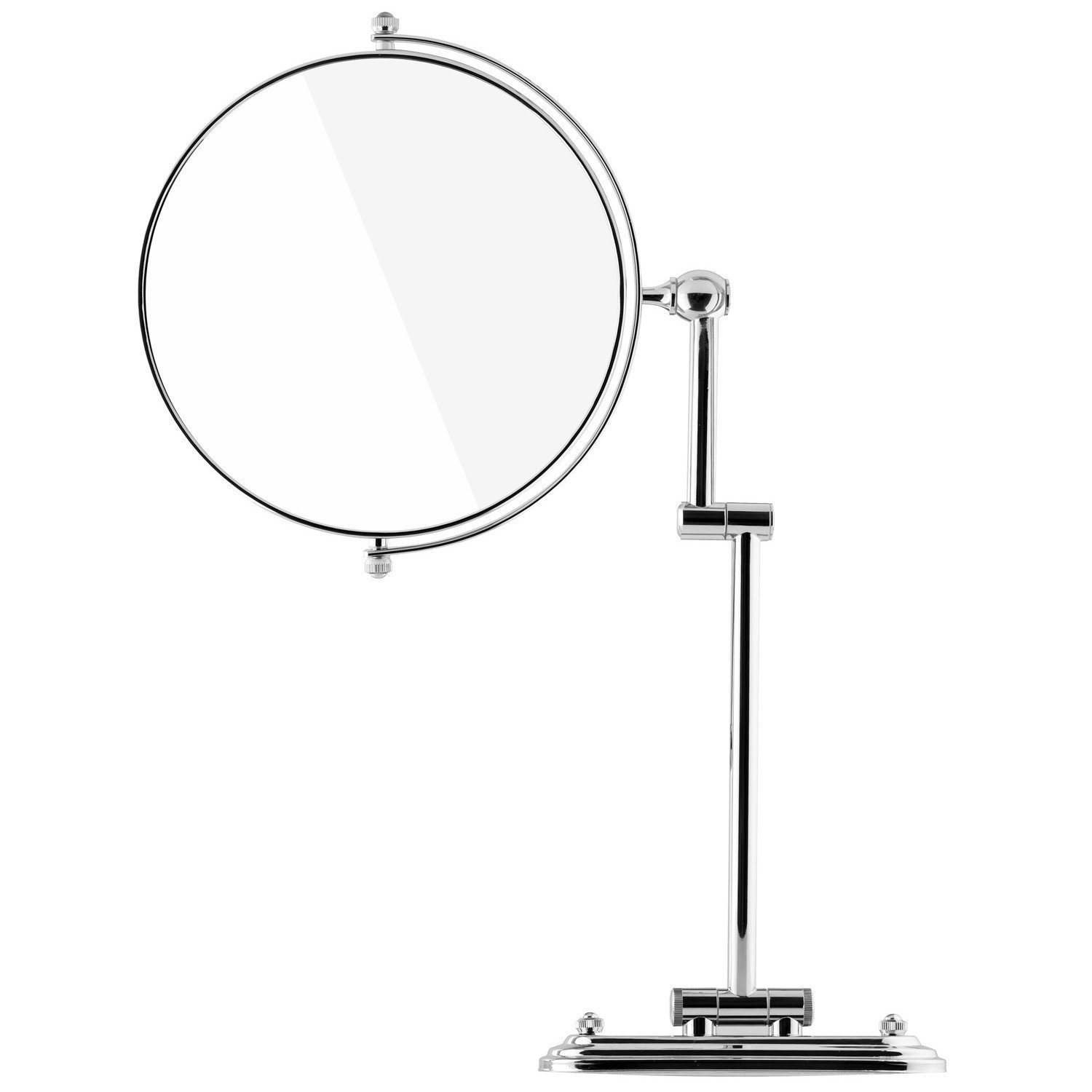 Specchio Ingranditore Da Parete 10x/1x Nero Bronzo - Diametro 20cm, Braccio Estensibile E Girevole 360°, Per Trucco E Barba