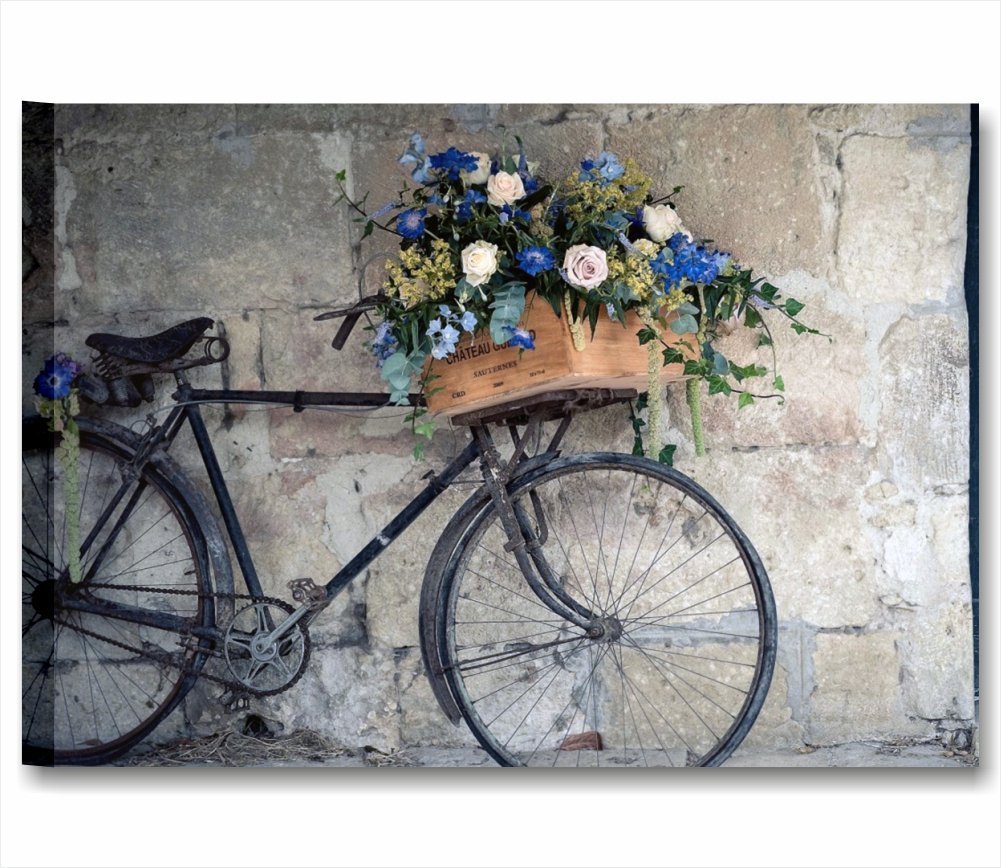 Quadri shabby chic con bicicletta