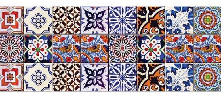 Adesivi Piastrelle messicane, 24 pezzi, design vintage marocchino, decorazione per piastrelle da bagno e cucina, per doccia e scale da cucina