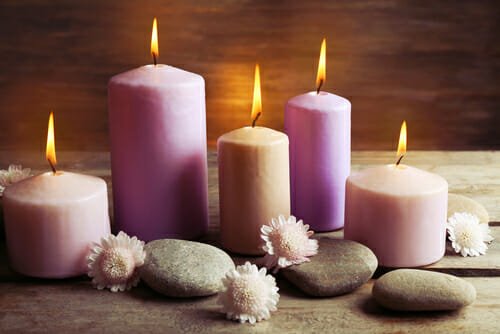 candele decorate e profumate