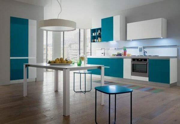 cucina color turchese