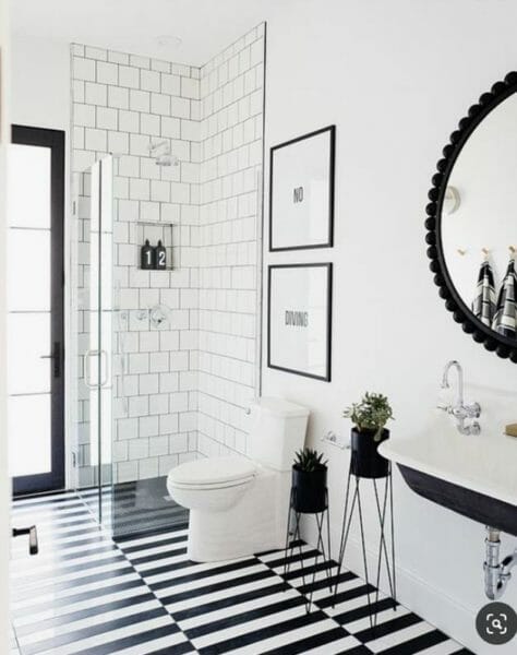 bagno black and white