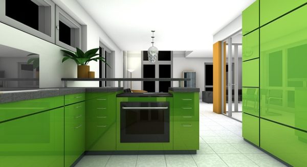 cucina colore verde