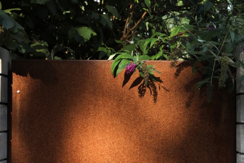 fioriera in acciaio corten