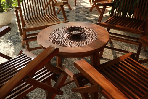 Mobili da giardino in teak