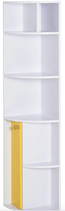 Coavain 20 X 20 X 127,5 Cm Mensola Angolare Da Parete Compensato Ripiani In Legno Angolo Shelf Book Shelf Mobili Angolari Mensola Angolare Libreria Galleggiante Mensola Libri Parete Bianco Lucido