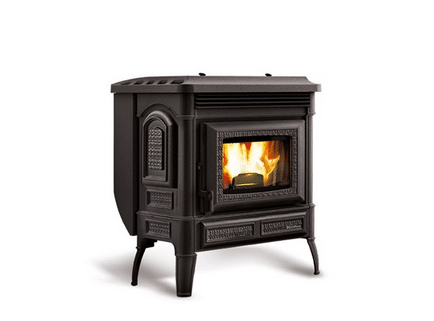 STUFA A PELLET LA NORDICA EXTRAFLAME TEODORA EVO 8 KW IN GHISA COLORE NERO AD ARIA