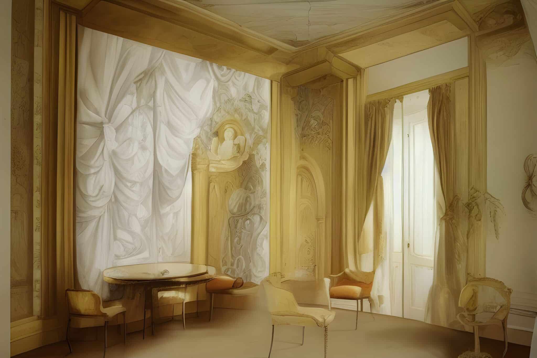 Trompe l'oeil example in interior design