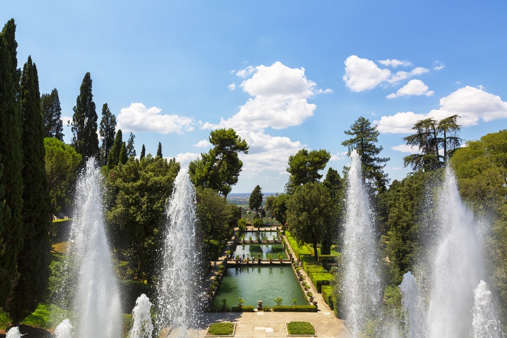 Villa d'Este a Tivoli: giardino all'italiana