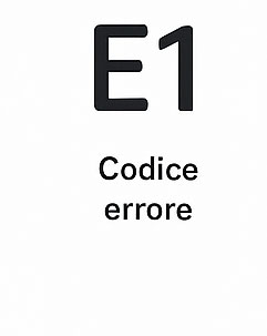 Piano induzione codice errore e1